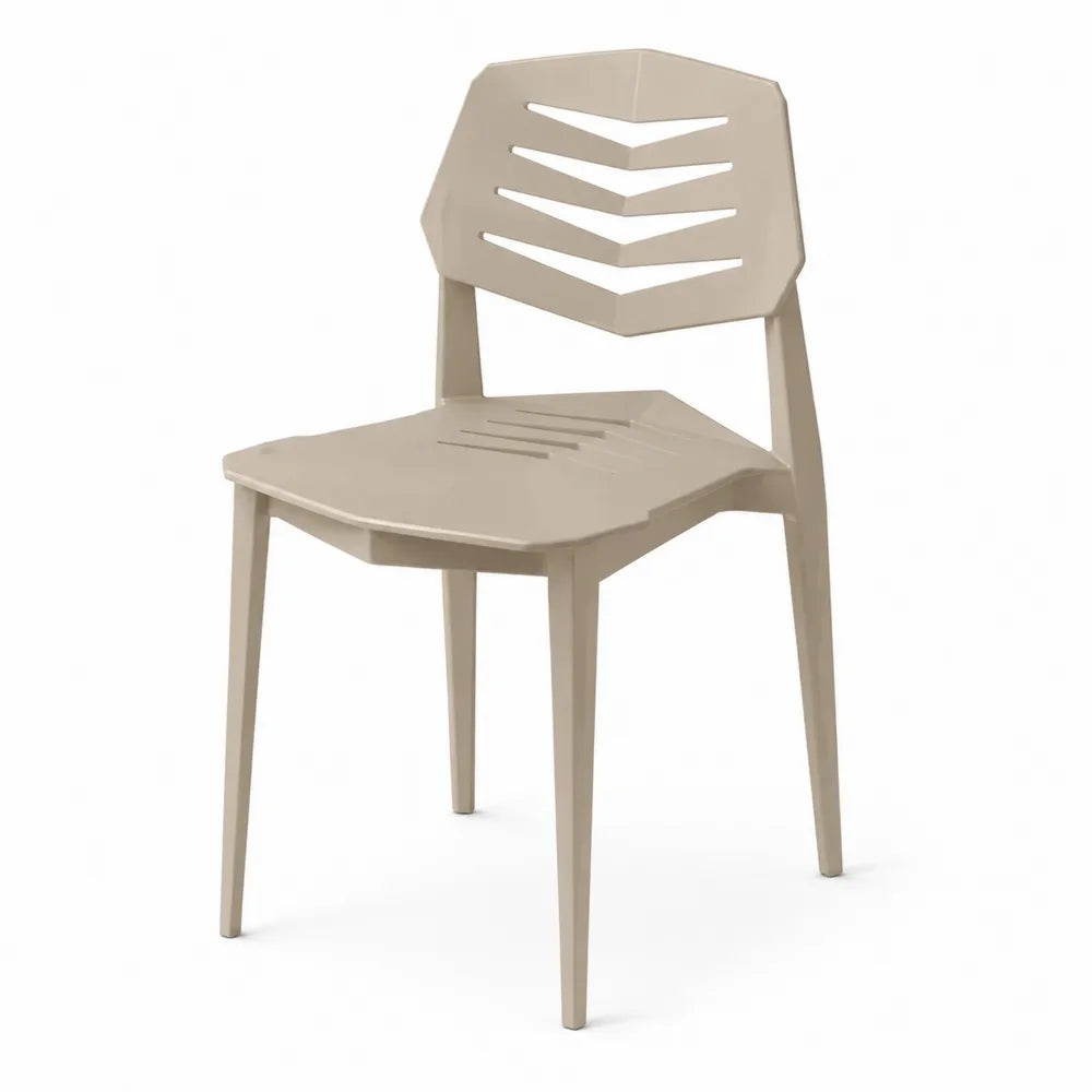 Beżowe krzesło ogrodowe z polipropylenu 90x45x40 cm