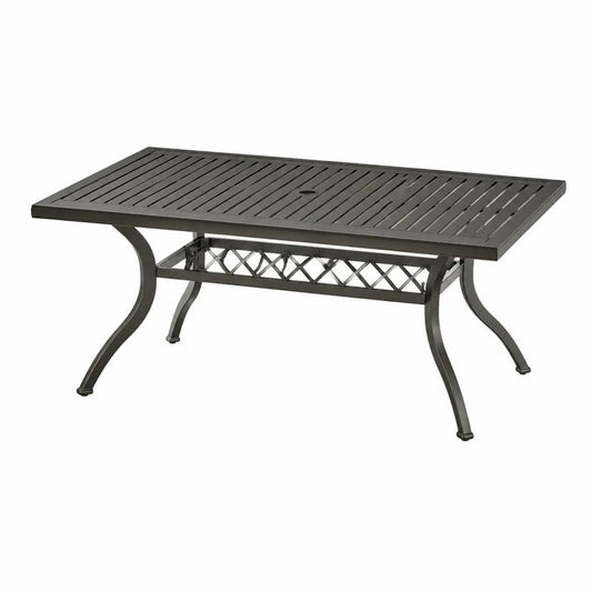 Stół ogrodowy prostokątny aluminium 150x90 cm czarny