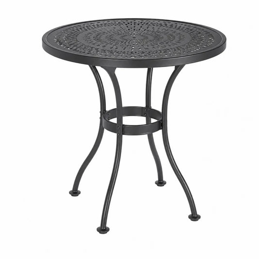 Stół ogrodowy okrągły stalowy czarny 70 cm