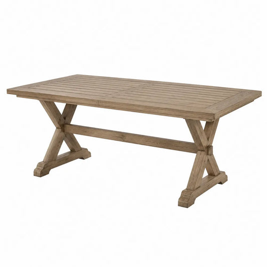 Stół ogrodowy prostokątny drewno teak 200x100 cm brązowy